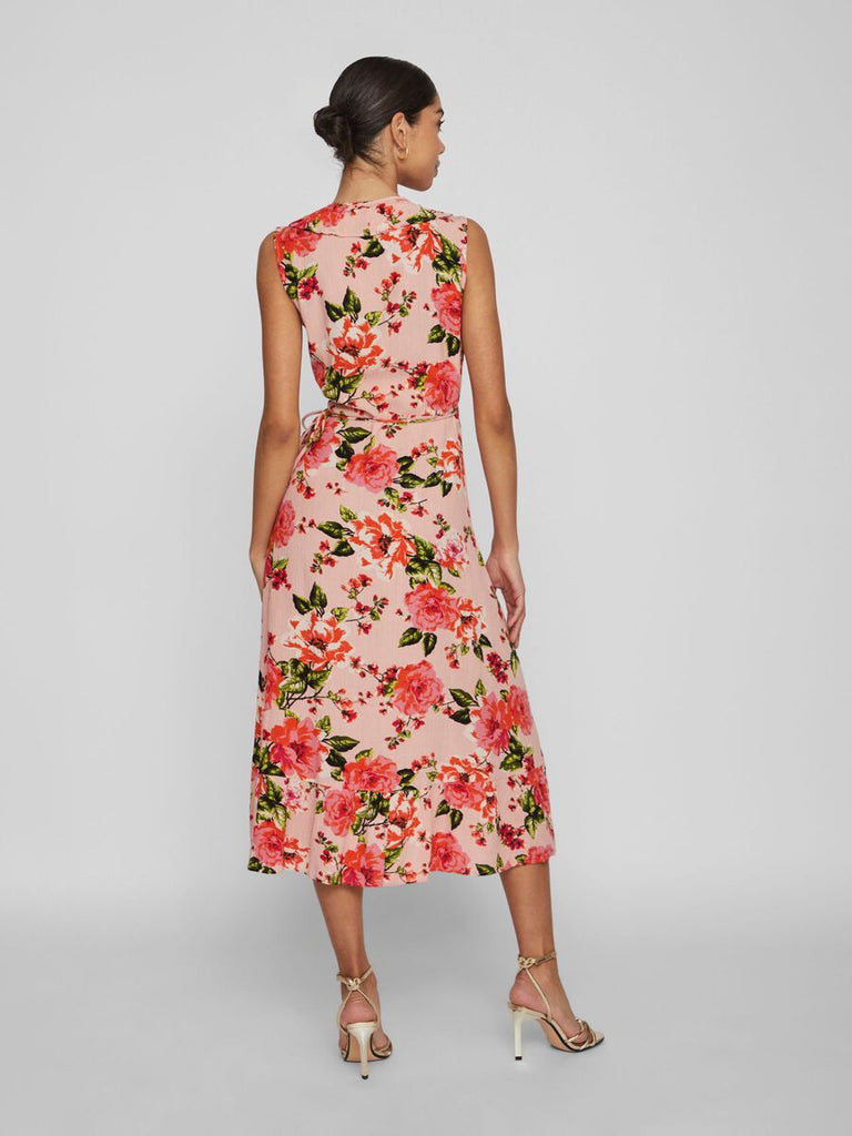 Missguided floral wrap clearance dress