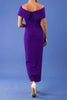 A1820 Vegas Purple Wrap Skirt Dress