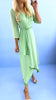 A2206 Lirena Mint Asymmetrical Dress