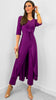 4-A1911 Purple Skirted Jumpsuit