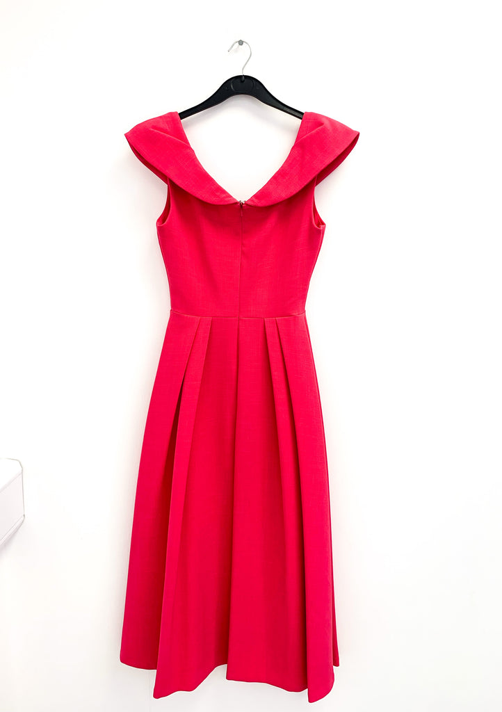 A1816 Chesterton Pink Bardot Flare Dress