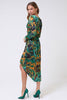 A2018 Sigrid Green Print Drape Dress