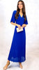 A2136 Dolfy Royal Midi Pleat Dress