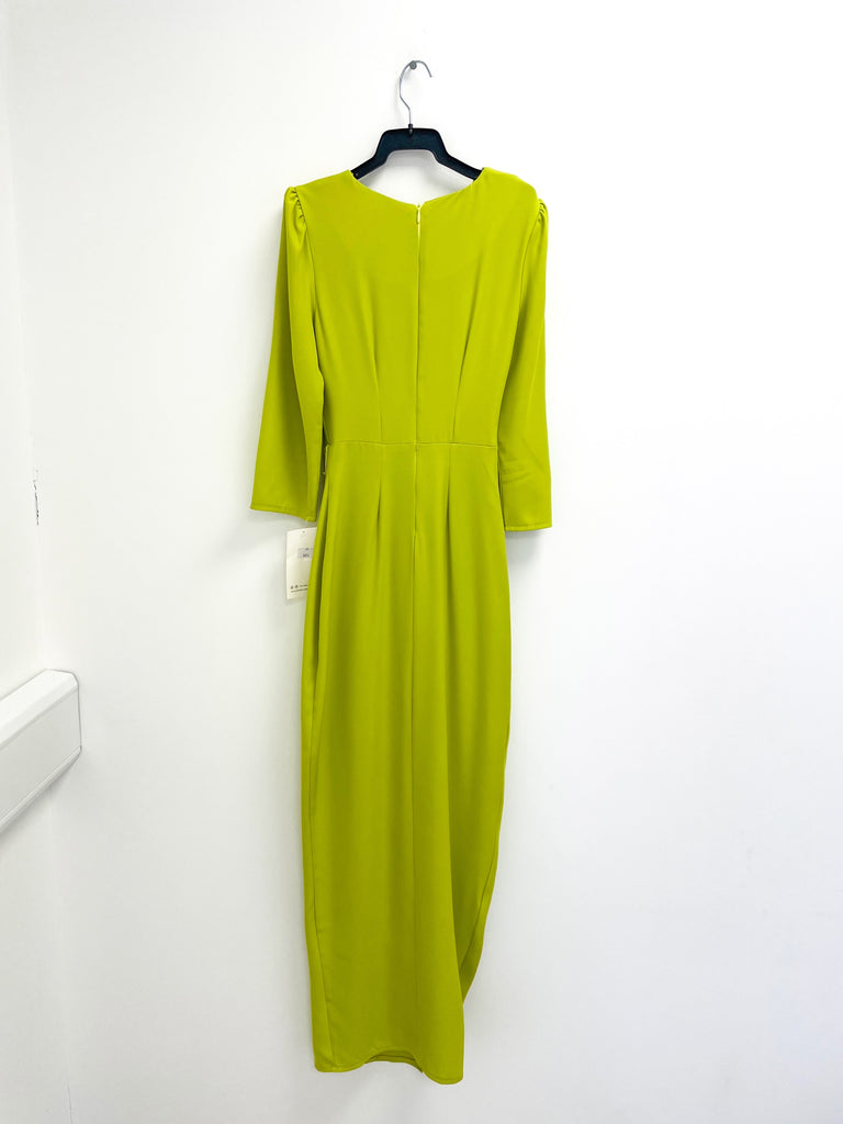 4-A1669 Lilias Lime Drape Dress