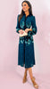 A1964 Kaiya Teal Placket Shirt Dress