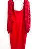 A1999 Vernee Red Bodycon Midi Dress