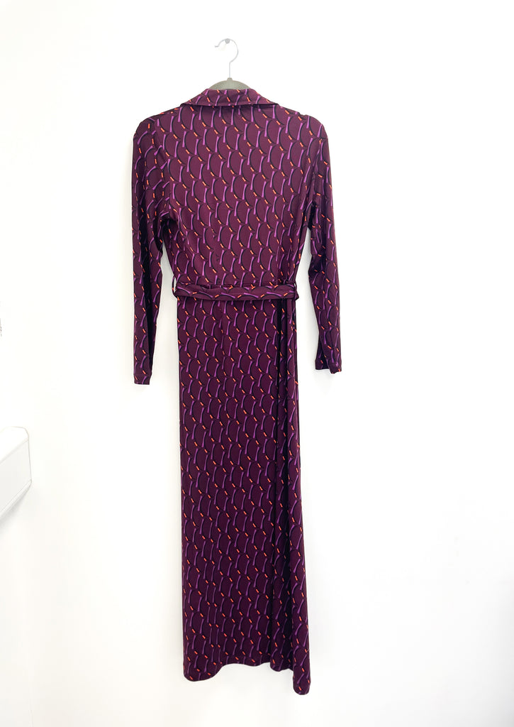 A1867 Zola Purple Print Shirt Dress