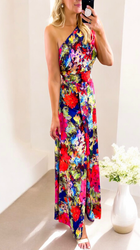 4-A1783 Jaden One Shoulder Maxi Dress