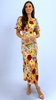 A2244 Debra Beige Multi 3D Floral Dress