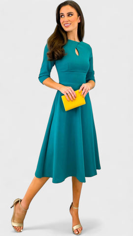 A1845 Nesta Green Wrap Look Dress