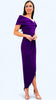 A1820 Vegas Purple Wrap Skirt Dress