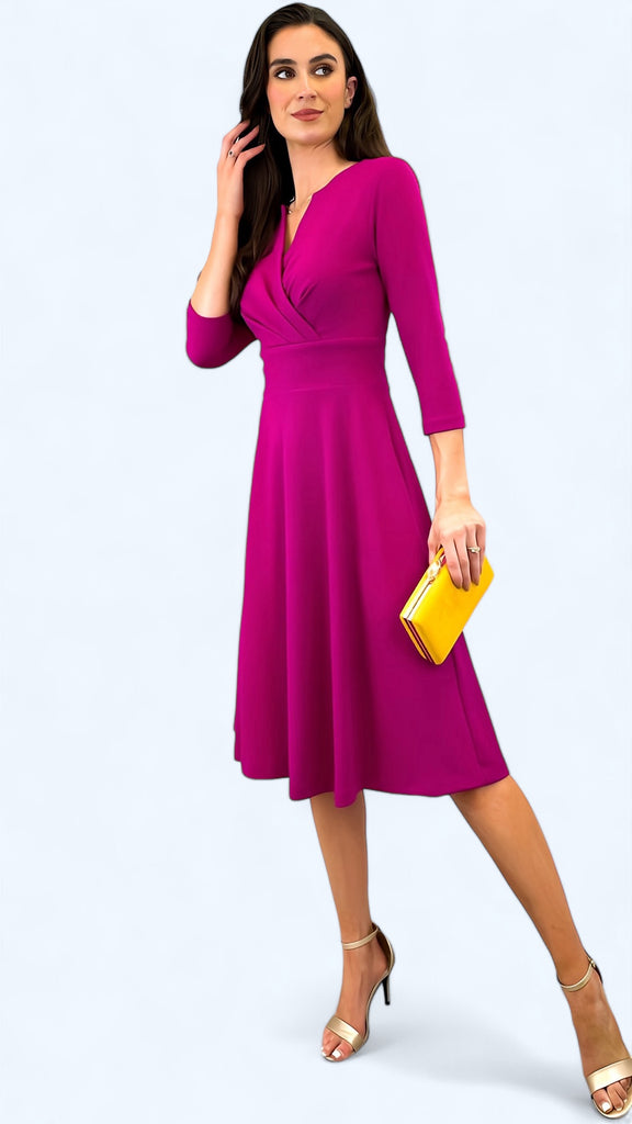 A1822 Jan Magenta Swing Dress