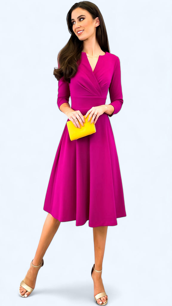 A1822 Jan Magenta Swing Dress