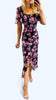 4-A1828 Heidi Black/Pink Floral Dress