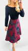 A2104 Leeds Black/Red Flare Dress