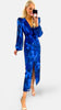 A2108 Bruna Royal Print Midi Dress