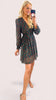 A2129 Cathinka Khaki Ditsy Mini Dress