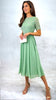 A2139 Sage Embellished Flare Dress