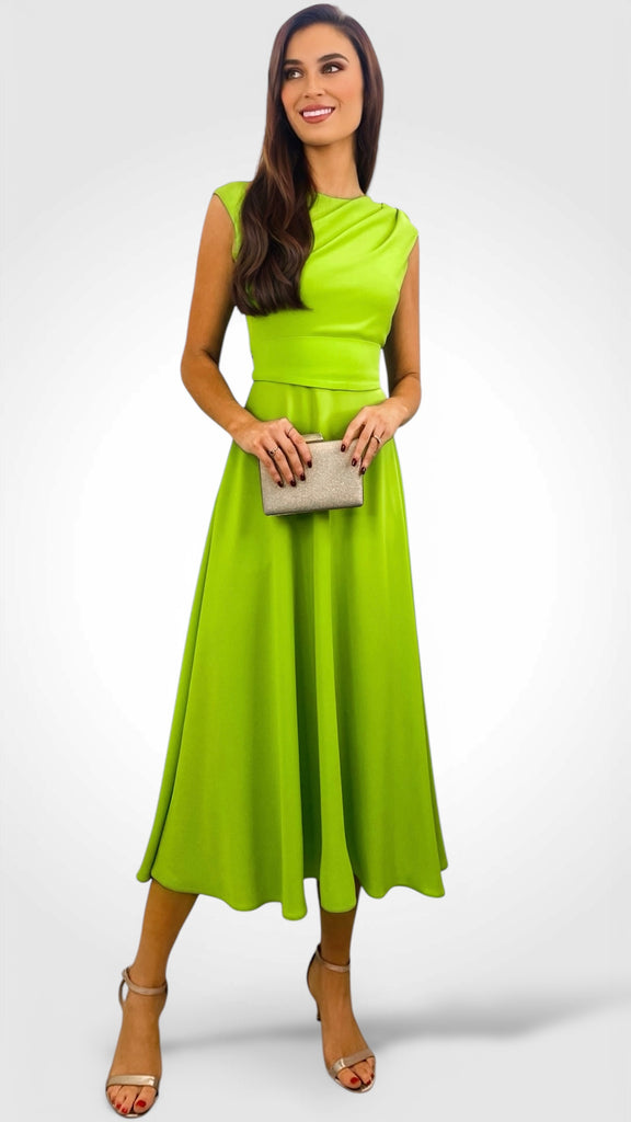 A2144 Caira Lime Flare Dress