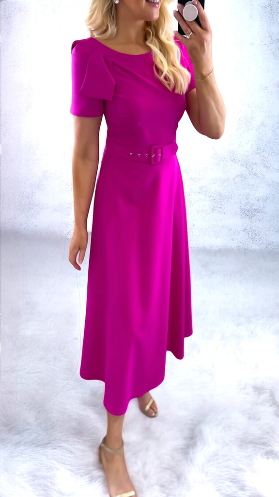 5-A2151 Emery Pink Flare Dress