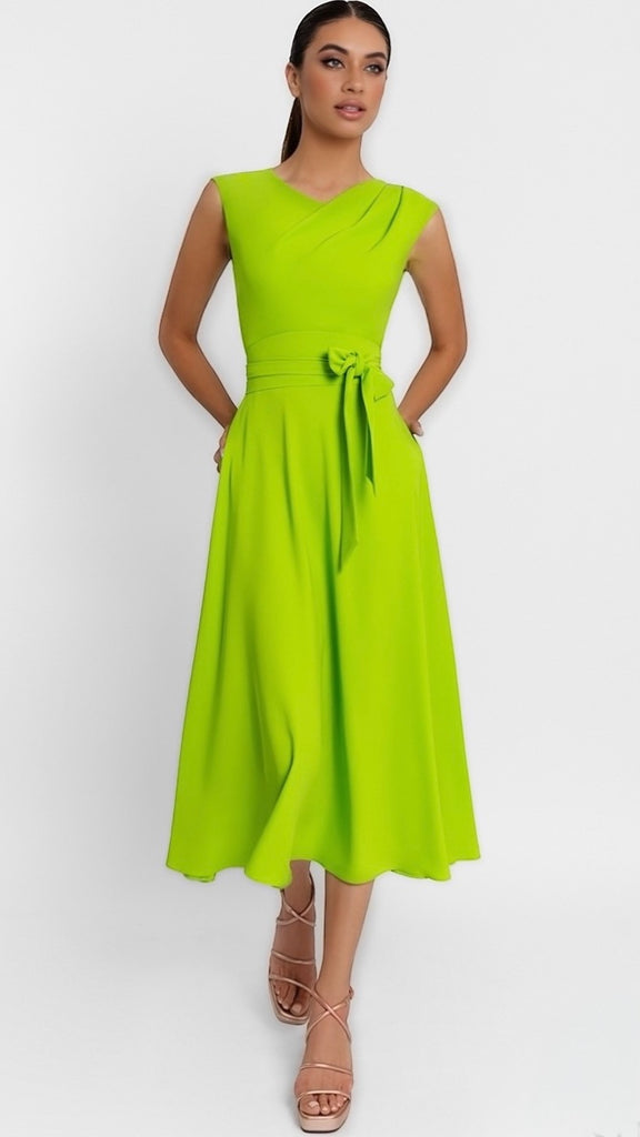 A2144 Caira Lime Flare Dress