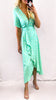 5-A2191 Mint/Gold Hi Lo Dress