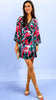 A2212 Destiny Multi Print Wrap Dress