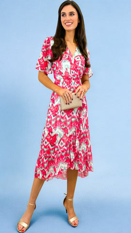 A2232 Mikela Floral Frill Dress