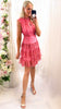 A2220 Pink Malva Flounce Mini Dress