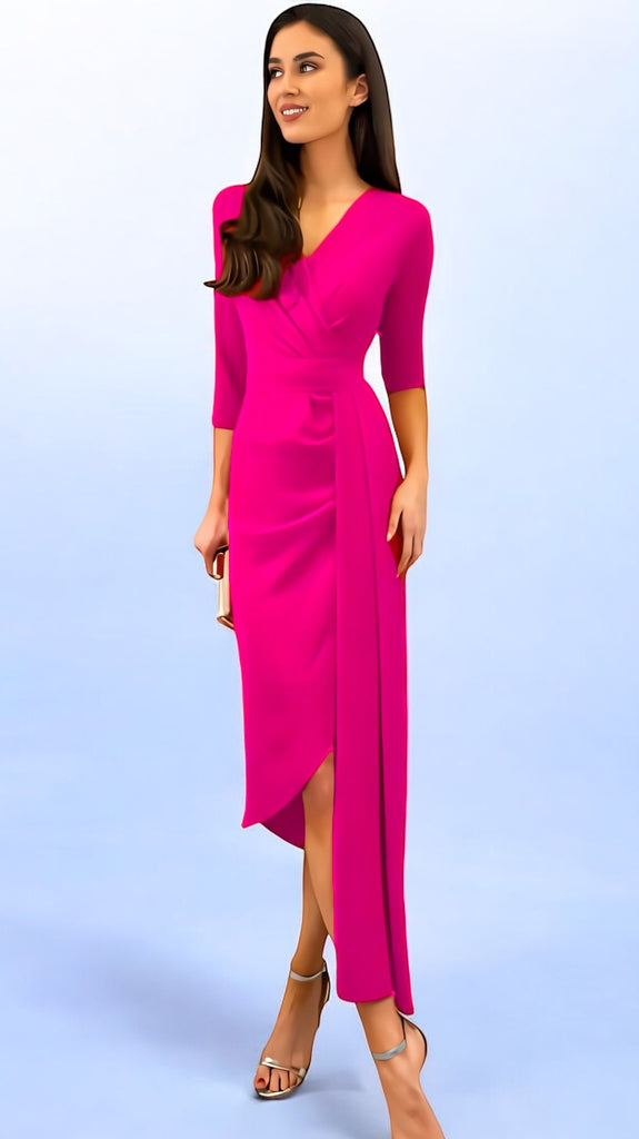 A2230 Monet Pink Drape Dress