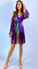 A2227 Cathinka Purple Print Mini Dress