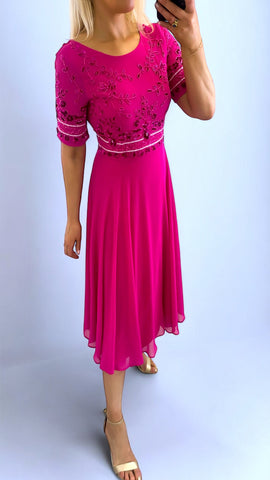 A2080 Sleeved Wine Elena Ruched Dress