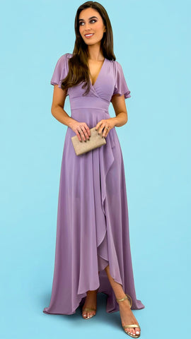 A2235 Lilias Rose Pink Drape Dress