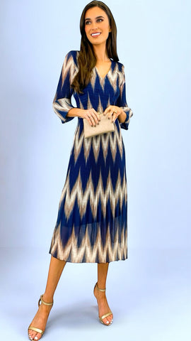 A2080 Sleeved Wine Elena Ruched Dress