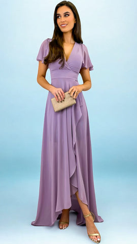 A2087 Eileen Green Drape Dress