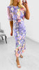 A2245 Debra Lilac Multi 3D Floral Dress