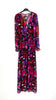 A2219 Purple Floral Print Dilys Dress