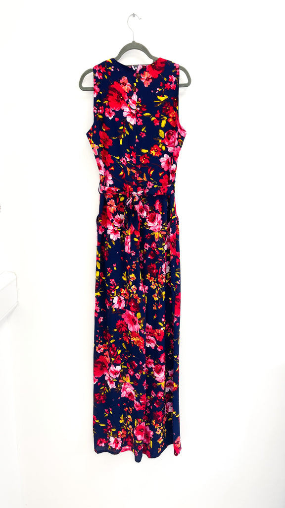 4-A1707 Alesha Navy Floral Jumpsuit