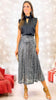 A2041 Black/Silver Sequin Midi Skirt