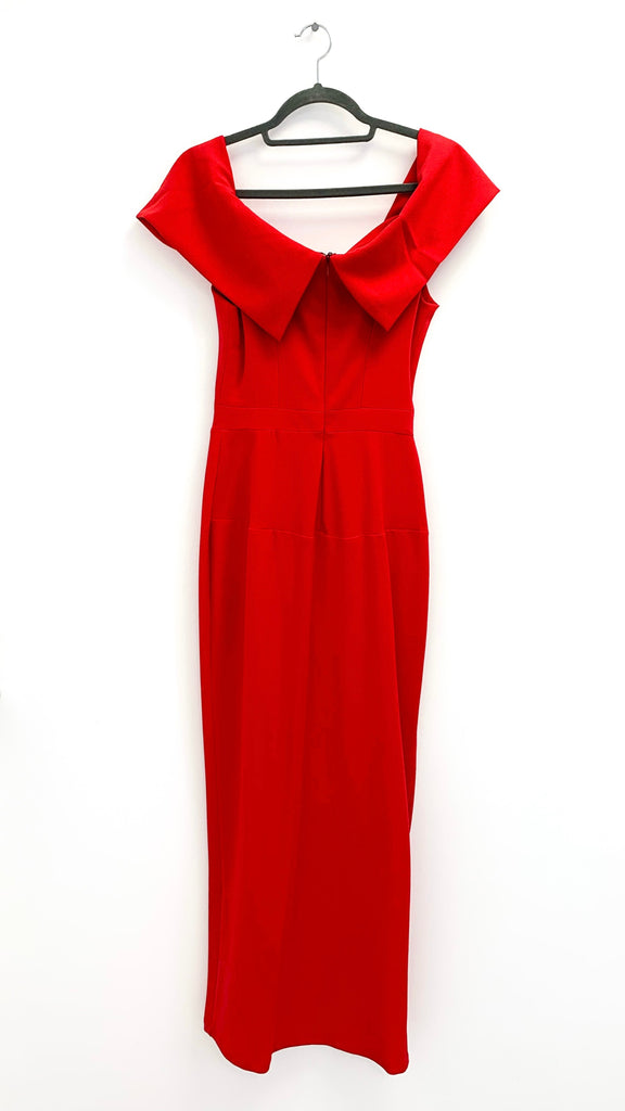 A1829 Vegas Red Wrap Skirt Dress