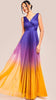 4-A1731 Ombre Pleated Maxi Dress