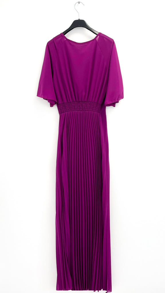 A2138 Dolfy Magenta Midi Pleat Dress