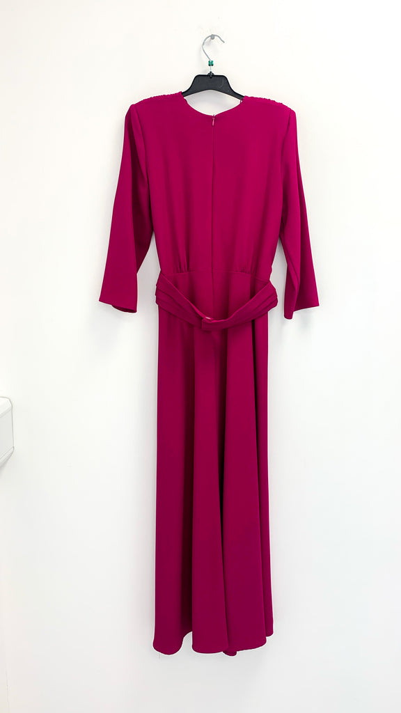 4-A1837 Avelin Magenta Flare Dress