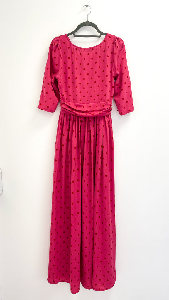 A1803 Fallon Pink Dotty Jersey Dress