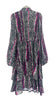 A2142 Magenta Animal Print Latina Flounce Dress