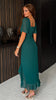 A2036 Heidi Dark Green Midi Dress