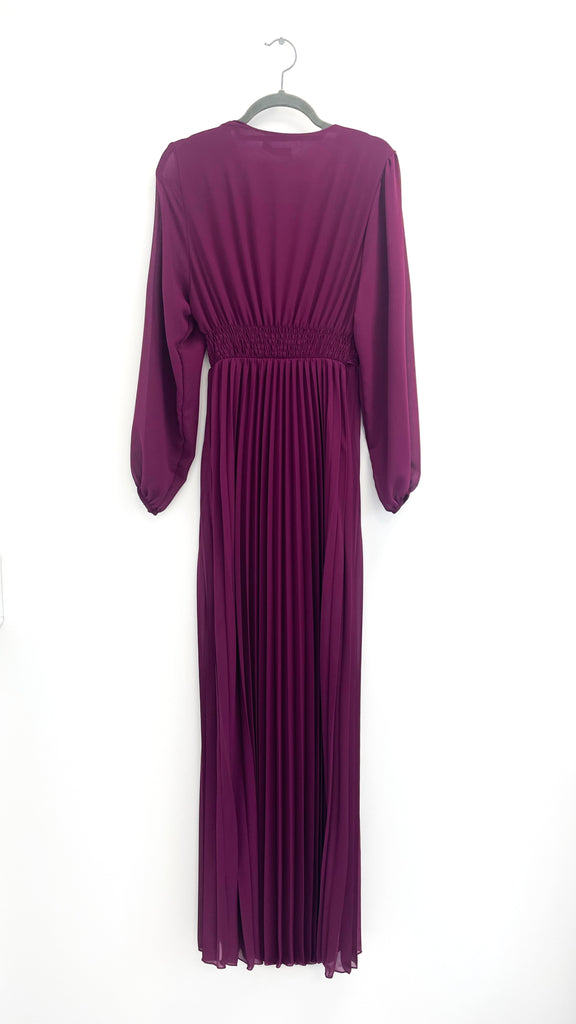 A2119 Chelle Magenta Pleated Dress