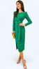 A1845 Nesta Green Wrap Look Dress