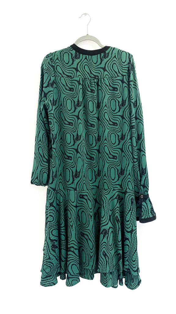 A1955 Zara Smock Dress Green