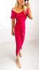 A1808 Vegas Pink Wrap Skirt Dress